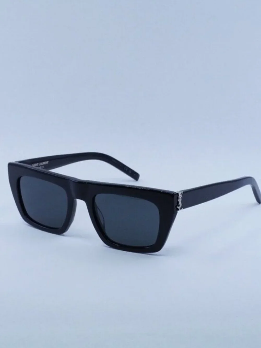 Saint Laurent SLM131 001 Rectangle Unisex Sunglasses - Black